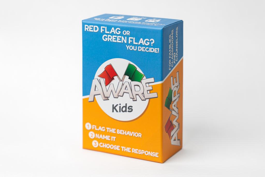 AWARE – Kids Card Game to Spot Red Flag & Green Flag Behaviors (Ages 8+)