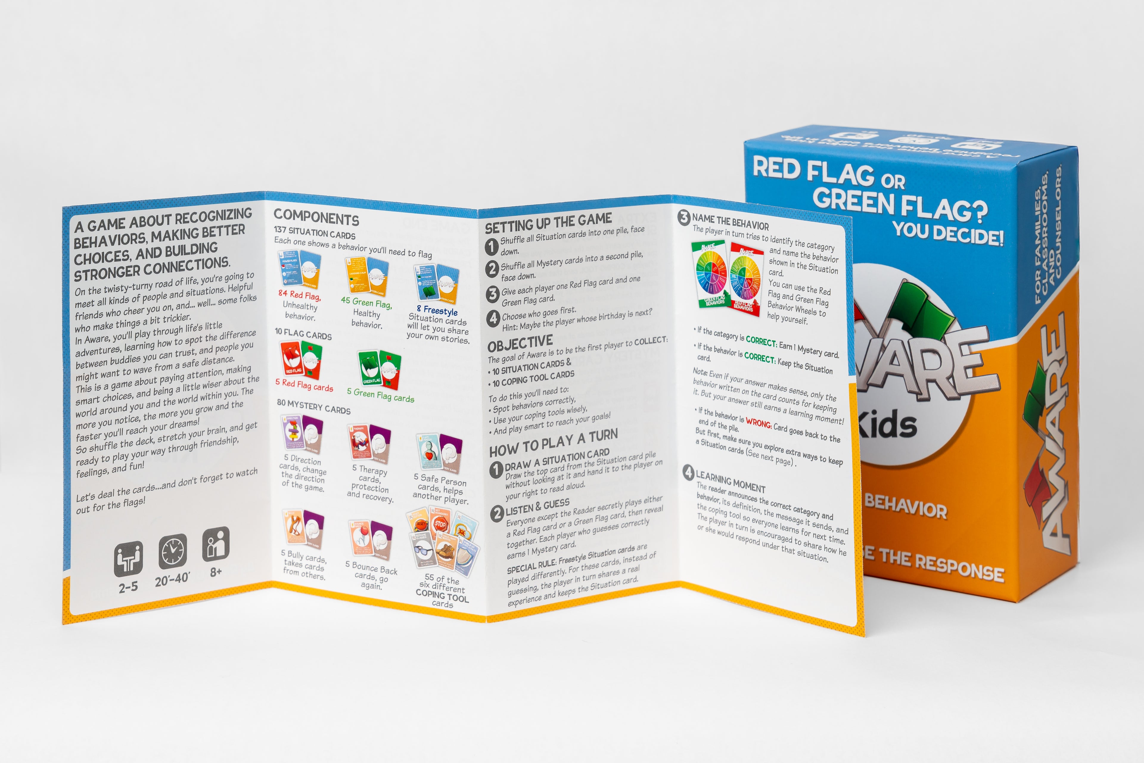 AWARE – Kids Card Game to Spot Red Flag & Green Flag Behaviors (Ages 8+)